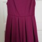 ELLE Burgundy Pleated Skirt Sleeveless Shift Dress Ladies Juniors Size 2