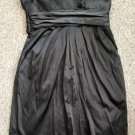 FOREVER XXI Black "Satin" Strapless Dress Juniors Size Medium 7-9 POCKETS
