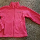 COLUMBIA Pink Zip Front Fleece Jacket Girls Size 10-12