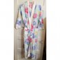 Vintage APPEL Tropical Floral Print Kimono Wrap Robe Ladies LARGE