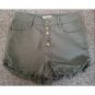 REFUGE Green Frayed Hem Stretch Denim Short Shorts Ladies Size 0