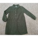 OLD NAVY Green Corduroy Long Sleeved Shirt Dress Girls Size 4T
