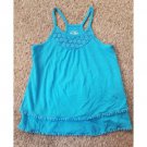 JUSTICE Turquoise Blue Racer Back Tank Top Girls Size 7