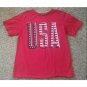 THE CHILDREN’S PLACE Red Short Sleeved USA Top Boys Size 7-8