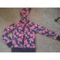 LILLY PULITZER COLETTE Hooded Floral Print Zip Front Sweatshirt Girls 7-8