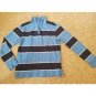 CHAPS Blue Striped Half Zip Henley Long Sleeved Top Boys Size 10-12
