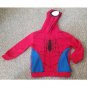 Marvel SPIDERMAN Red Hooded Fleece Lined Pullover Boys Size 5-6