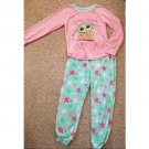 STAR WARS Pink and Green YODA Fleece Pajamas Girls Size 12