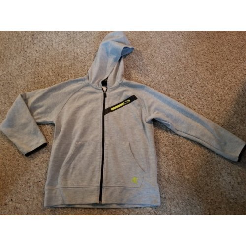 AND1 Gray Hooded Zip Front Sweatshirt Boys Size 10-12