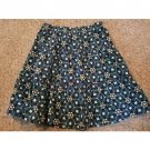 LL BEAN Purple Floral Print Corduroy Skirt Girls Size 10