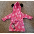 DISNEY Pink Hooded MINNIE MOUSE Terry Bathrobe Girls Size 6-9 months