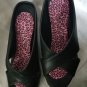 KELLY & KATIE Black Open Toe Wedge Shoe Ladies Size 8