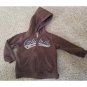 OSH KOSH Brown Zip Front Hooded Sweatshirt Jacket Boys Size 3T Fleece Lined