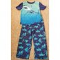 KOMAR KIDS Blue Shark Print Short Sleeved Pajamas Boys Size 6-7