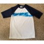 OLD NAVY Blue and White Shark Short Sleeved Rash Guard Top Boys Size 8
