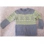 BABY GAP Gray and Yellow Print Pullover Sweater Boys Size 18-24 months