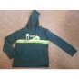 LANDS END Green Fleece Lined Hooded Pullover Boys Size 10-12
