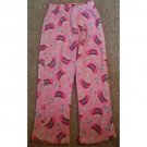 Plush Pink Fleece Hot Chocolate and Cupcake Print Sleep Pants Girls Size 7-8