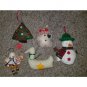 VINTAGE Lot of Country Themed Textile Christmas Ornaments
