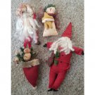 VINTAGE Lot of Larger Sized Country Prim Style Christmas Ornaments
