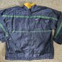 REEBOK Navy Blue Flannel Lined Full Zip Windbreaker Jacket Mens XL