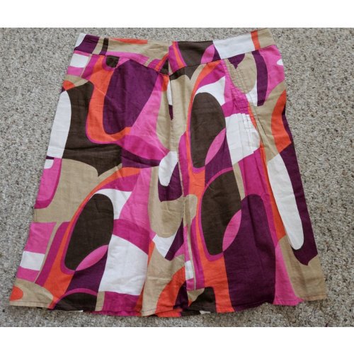 GEORGE Colorful Colorblock Lined Cotton Skirt Ladies Size 12
