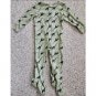 OLD NAVY Green Dinosaur Print One Piece Fleece Blanket Sleeper Boys Size 2T