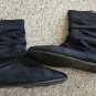 TEXAS 2 Black Suede Strappy Slouch Boots Ladies Size 11