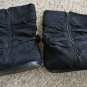 TEXAS 2 Black Suede Strappy Slouch Boots Ladies Size 11