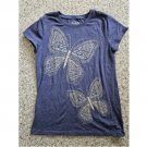 THE CHILDREN’S PLACE Blue Butterfly Short Sleeved Top Girls Size 7-8