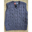 CHAPS Navy Blue Cable Knit Sweater Vest Boys Size 3T