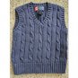 CHAPS Navy Blue Cable Knit Sweater Vest Boys Size 3T