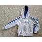 NIKE Gray and Blue Hooded Zip Front Sweatshirt Jacket Boys Size 4T