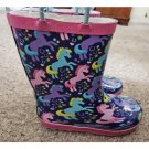 NWT Waterproof Unicorn WESTERN CHIEF Rain Boots Youth Girls Size 13 - 1