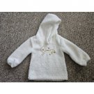 JUICY COUTURE White Hooded Sherpa Fleece Pullover Girls Size 18 months