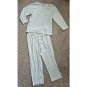 Vintage HABAND Green Henley Long Sleeved Pajama Set Ladies LARGE