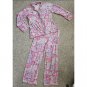 Vintage 40 WINKS Pink Paisley Print Flannel Pajamas Ladies Size SMALL