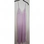 Vintage Sexy Lilac Lace Trim Chemise Long Nightgown Ladies Small