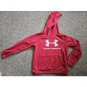 UNDER ARMOUR Red Cold Gear Fleece Lined Pullover Hoodie YSM Size 8