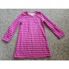 GYMBOREE Adjustable Sleeve Pink Striped Sweatshirt Dress Girls Size 6