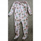 CARTER’S Pink Monkey Print Fleece Blanket Sleeper Girls Size 3T