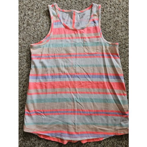 CHEROKEE Pink Striped Racer Back Tank Top Girls Size 7-8