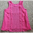 THE CHILDREN’S PLACE Pink Crochet Front Sleeveless Top Girls Size 10-12