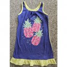 CIRCO Purple Yellow Striped Pineapple Sleeveless Nightgown Girls S Size 6-7