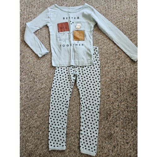 CARTER&acirc;��S Light Green S&acirc;��Mores Long Sleeved Cotton pajamas Girls Size 5