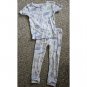 CARTER’S White Sealife Print Short Sleeved Cotton Pajamas Boys Size 4T