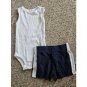 CARTER’S White Sleeveless Bodysuit CHILDREN’S PLACE Shorts Boys 12 months