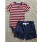 CARTER’S Striped Bodysuit GARANIMALS Blue Shorts Boys 12 months