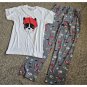 MACY’S FAMILY PJS Gray Holiday Bulldog Print Sleep Pants Ladies SMALL