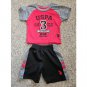 US POLO ASSN Red and Black Dri Fit Short Set Boys Size 12 months